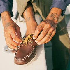 Authentic Original 2-Eye Wide Leather Boat Shoes - Brown