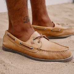 Authentic Original 2-Eye Wide Leather Boat Shoes - Sahara