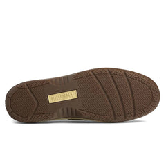 Billfish 3-Eye Wide Leather Boat Shoes -  Dark Tan