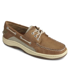 Billfish 3-Eye Wide Leather Boat Shoes -  Dark Tan