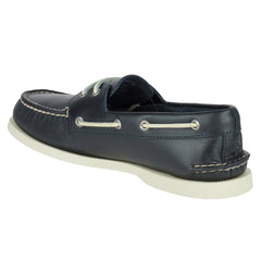 Authentic Original 2-Eye Wide Leather Boat Shoes - Navy