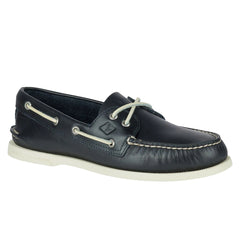 Authentic Original 2-Eye Wide Leather Boat Shoes - Navy